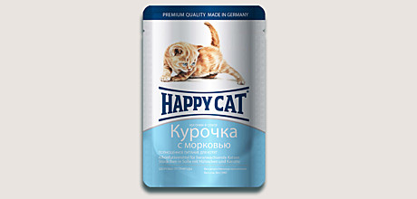 Happy Cat для котят Курочка с морковью