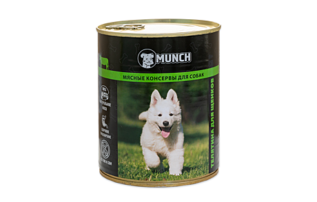 Консерва для собак Munch телятина для щенков 850гр 
