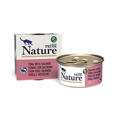 Консервированный корм для взрослых кошек тунец с лососем Prime Nature