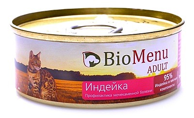 BioMenu паштет для кошек с индейкой