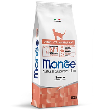 Monge Salmon Adult Cat Корм с лососем для взрослых кошек 10кг