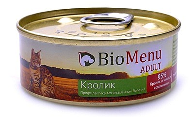 BioMenu паштет для кошек с кроликом