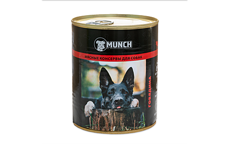 Консерва для собак Munch говядина 850гр