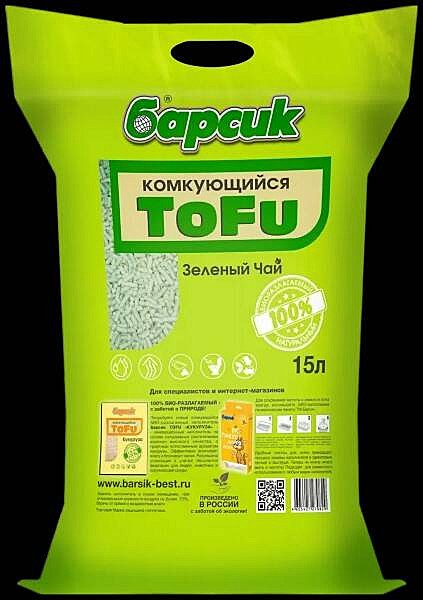 Барсик TOFU, зелёный чай, 15 л