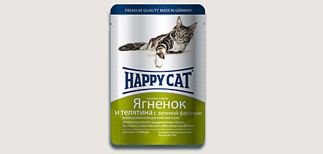 Happy Cat Ягненок с телятиной и зеленой фасолью