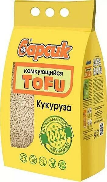 Барсик TOFU Кукуруза комкующийся, растительный, 4,54 л