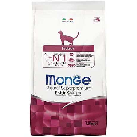 Monge (Монж) Cat Indoor – Курица с рисом. Для кошек живущих в помещении 10кг