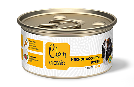 Clan CLASSIC жб паштет Мясное ассорти с печенью для собак