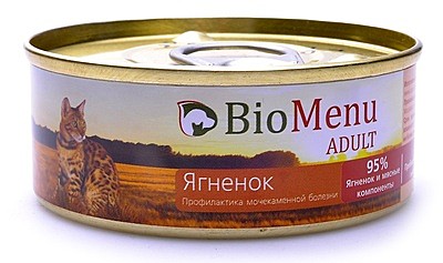 BioMenu паштет для кошек с ягненком