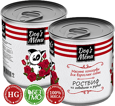 Dog's Menu «Ростбиф из говядины и рубца»