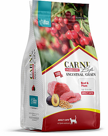 CARNI LIFE Adult сухой корм для взрослых кошек с говядиной, черносливом и клюквой - 10 кг