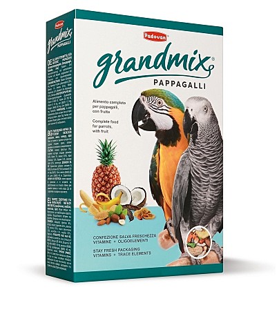 GRANDMIX PAPPAGALLI Комплексный корм для крупных попугаев (амазон, жако, какаду, ара) 600гр