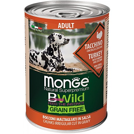 Monge (Монж) BWild Dog GRAIN FREE All Breeds Adult Tacchino