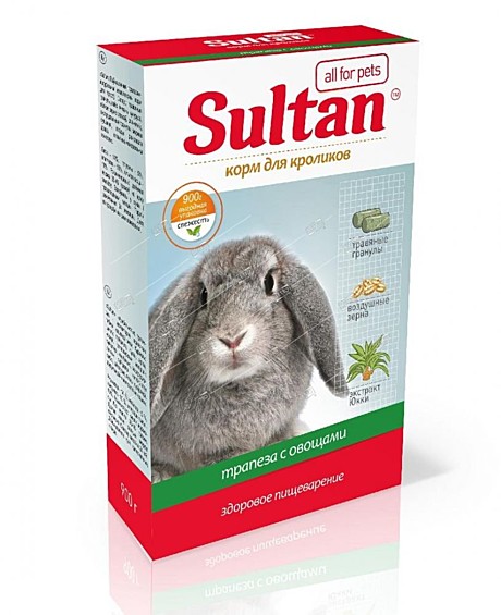 Sultan (Султан) «Трапеза с овощами» для кроликов 500г