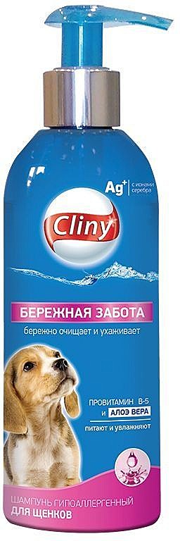 Шампунь Cliny для щенков бережная забота