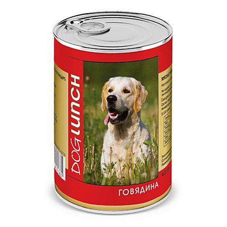 Dog Lunch (Дог Ланч) консервы для собак говядина в желе (0,4 кг)