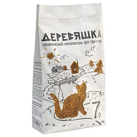 Наполнитель Деревяшка для кошек древесный 2,5кг (7л)