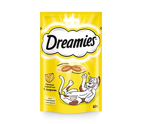 Dreamies (Дримс) Лакомые подушечки с сыром для кошек 60г