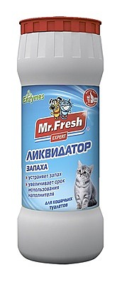 Mr.Fresh ликвидатор запахов 2в1 для кошачьих туалетов, 500 мл.