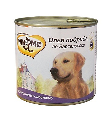 Мнямс консервы для собак: мясное ассорти с морковью 