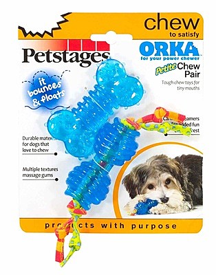 Petstages набор из двух игрушек для собак малых пород Косточка + гантель, ультра-мини