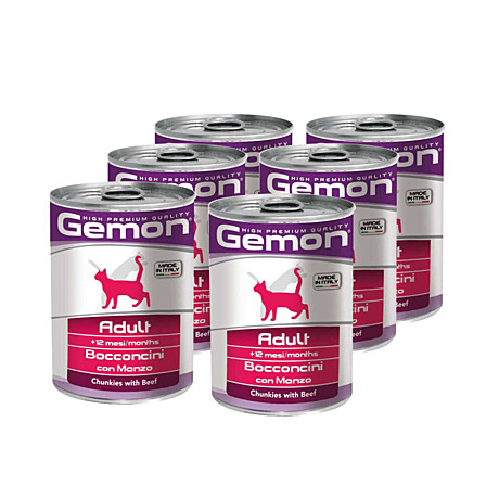 Gemon (Гемон) Cat консервы для кошек кусочки говядины — 415 гр