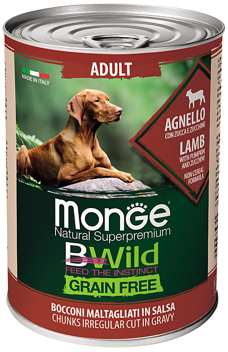 Monge (Монж) BWild Dog GRAIN FREE All Breeds Adult Agnello