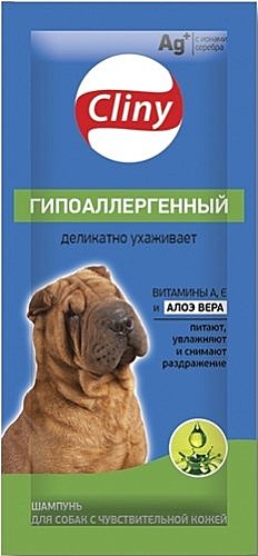 Шампунь Cliny K318 Гипоаллергенный в саше для собак с чувствительной кожей