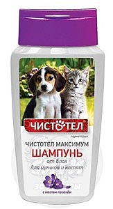 ЧИСТОТЕЛ шампунь от блох и клещей Максимум для щенков и котят 180 мл