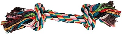 Игрушка  Веревка цветная с 2-мя узлами для собак