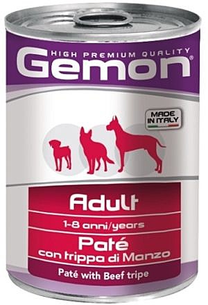 Gemon (Гемон) Паштет с говяжьим рубцом для собак. Влажный корм (0.4кг)