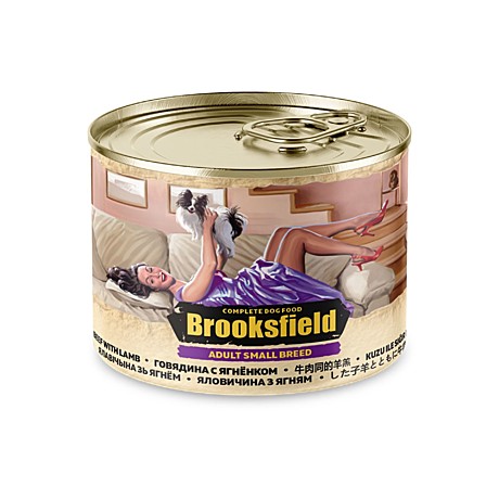brooksfield (Бруксфилд) консерва для собак мелкиx пород говядина с ягненком и рисом