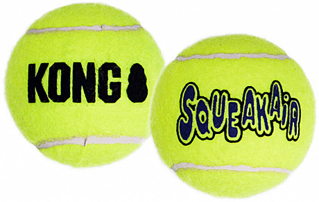 Игрушка Kong Air теннисный мяч для собак средний, с пищалкой