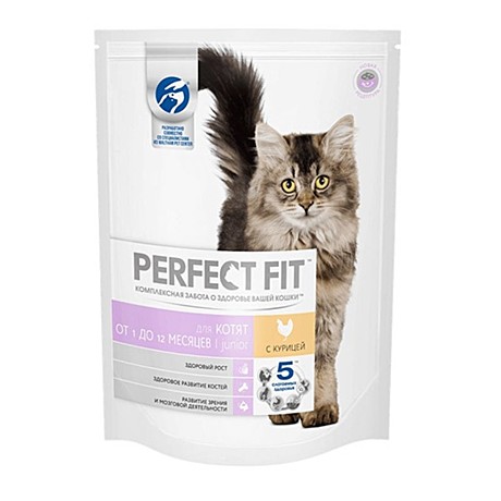 Perfect Fit Корм Perfect Fit сухой корм для котят, с курицей 190 гр