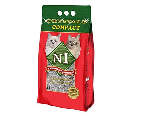 Наполнитель N1 Crystals Compact комкующийся глиняный для кошек 5 л