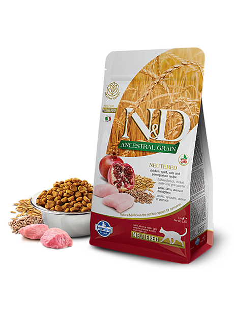 N&D Low Grain Cat Chicken & Pomegranate Neutered 1,5кг