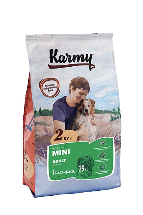 Karmy Adult Mini для собак - телятина 2кг