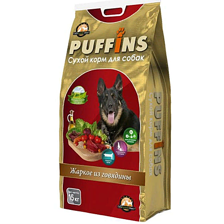 Puffins (Пуффинс) Жаркое из Говядины для собак