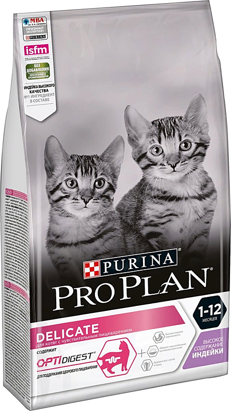 Pro Plan для котят с индейкой и рисом, Junior delicate  100г