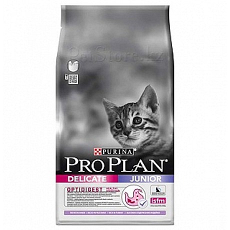 Pro Plan для котят с индейкой и рисом, Junior delicate (1.5кг)