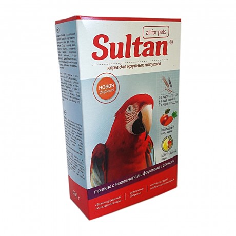Sultan (Султан) «Трапеза с овощами и экзотическими фруктами» для крупных попугаев 500г