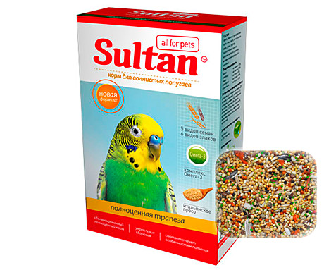Sultan (Султан) “Полноценная трапеза” для волнистых попугаев 500г