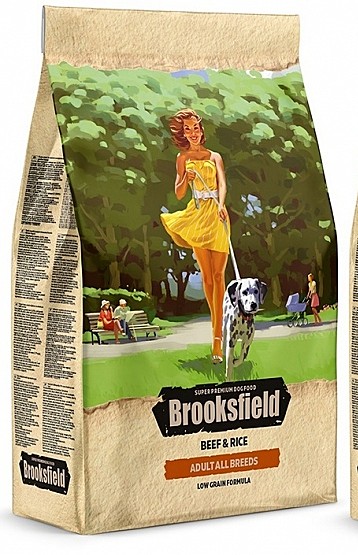 Brooksfield (Бруксфилд) Полнорационное питание для взрослых собак всех пород говядина / рис