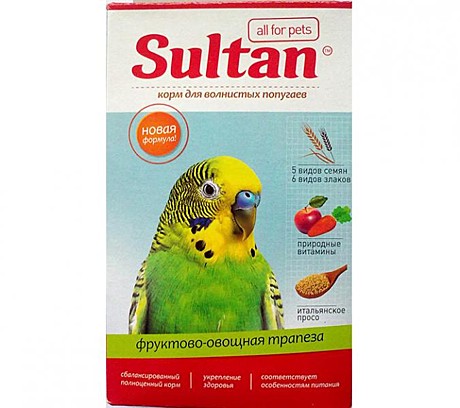Sultan (Султан) «Фруктово-овощная трапеза» для волнистых попугаев 500г