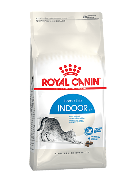 Royal Canin Indoor 27 Корм сухой сбалансированный для взрослых кошек, живущих в помещении, 2 кг