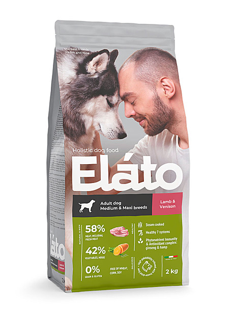 Elato Holistic Adult Dog Medium & Maxi Lamb & Venison 8кг