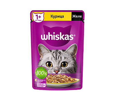 Whiskas Желе с курицей 75 г.