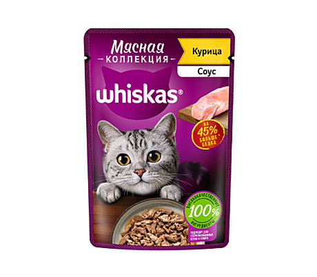 Whiskas Мясная коллекция с курицей в соусе 75гр