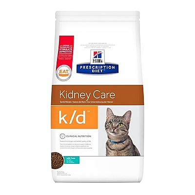 Корм Hill's Prescription Diet k/d Kidney Care сухой диетический, для кошек при профилактике заболеваний почек, с тунцом 1,5кг