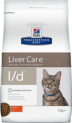 Корм Hill's Prescription Diet l/d Liver Care сухой диетический, для кошек при заболеваниях печени, с курицей 1,5кг